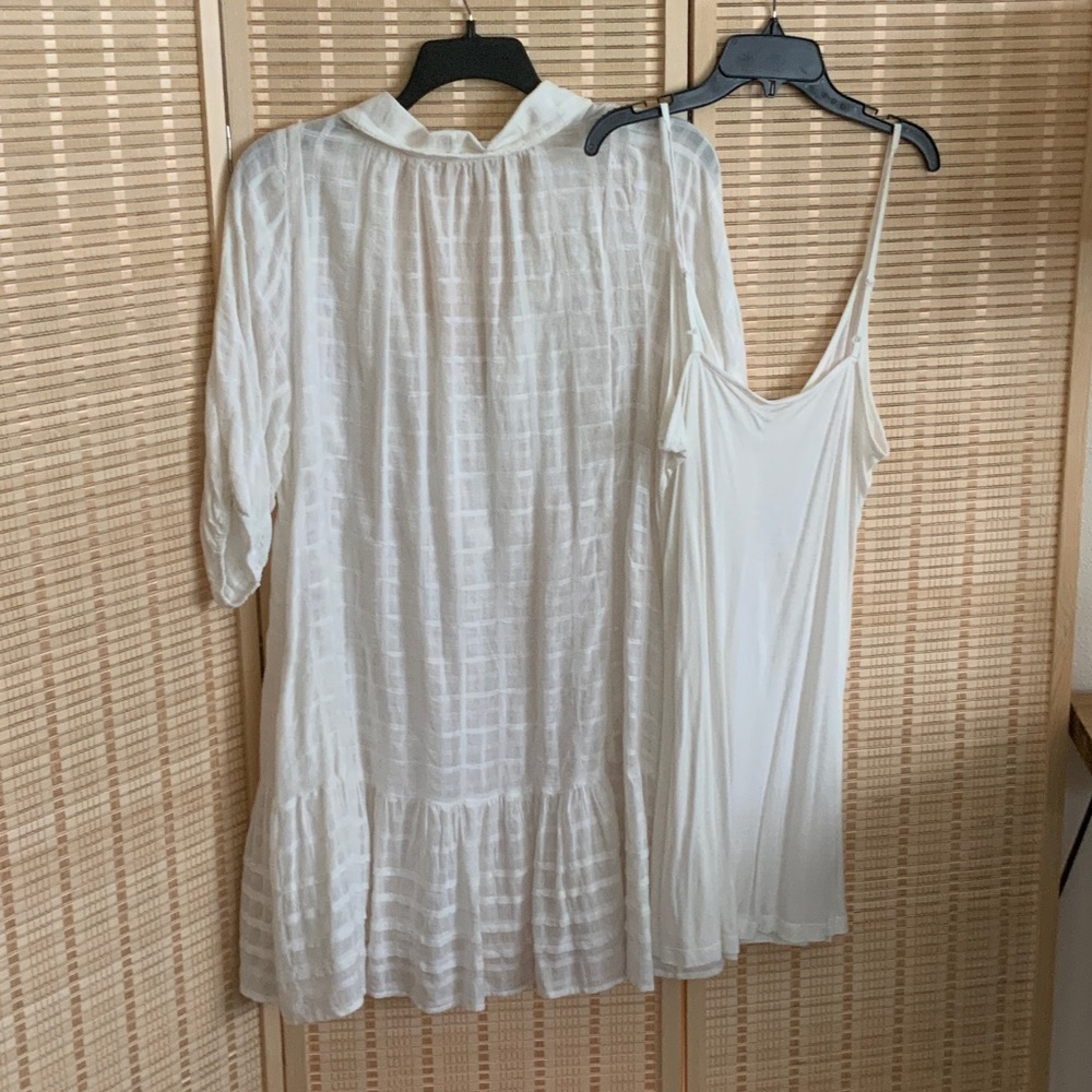Free People White Lace Detail Dress and Slip - Picture 8 of 13